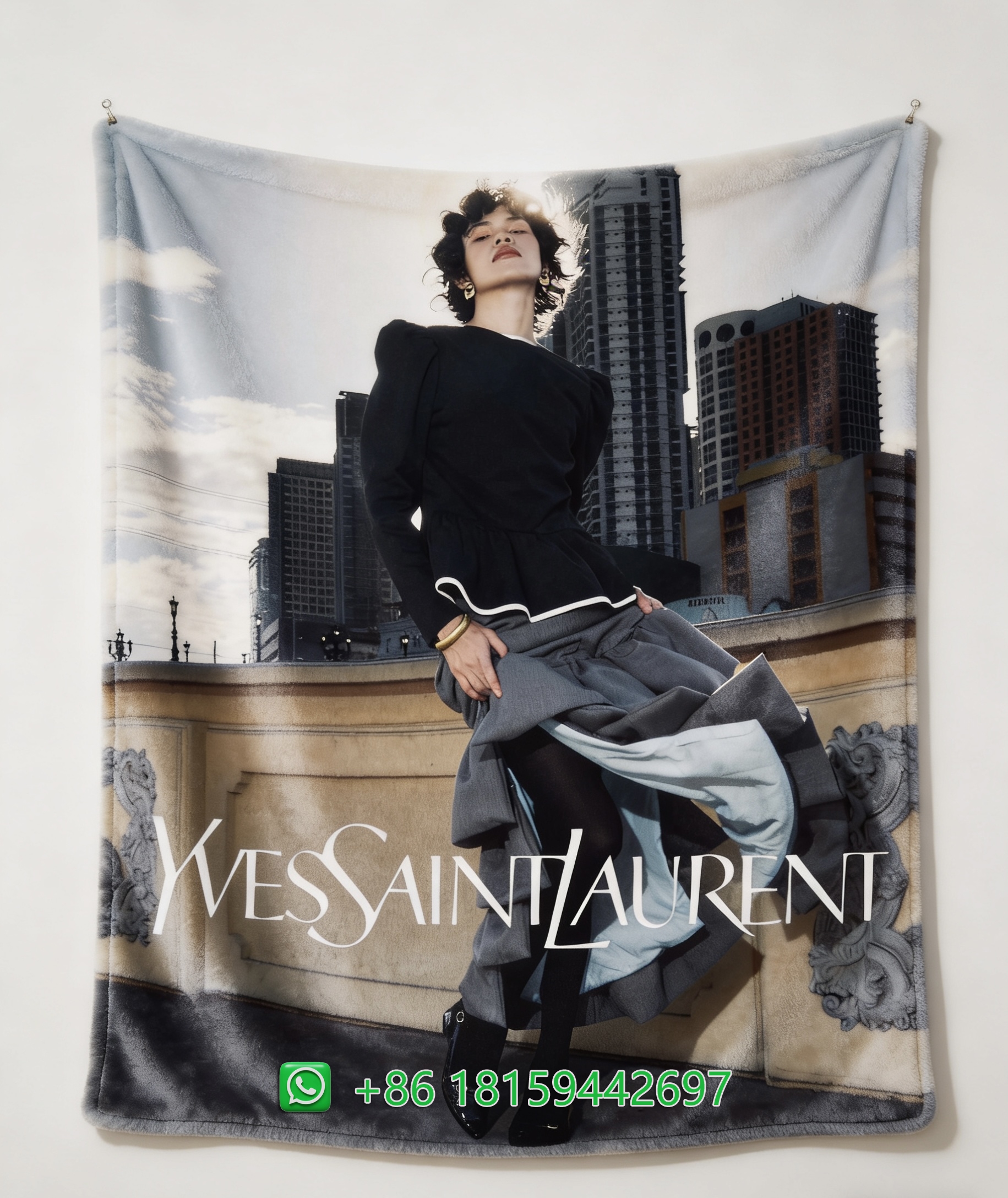 Yves Saint Laurent Throw Blankets